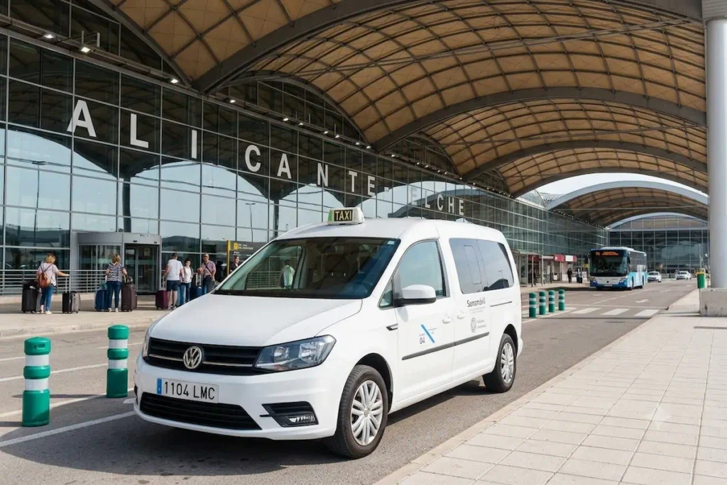 taxi en el aeropuerto de Alicante